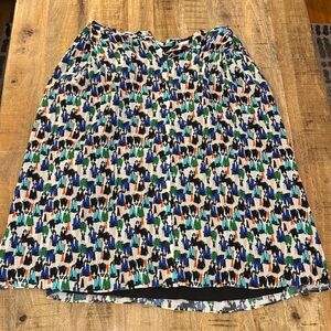 Per Se by Carlisle Patterned Women's Skirt of faces NWOT size 10